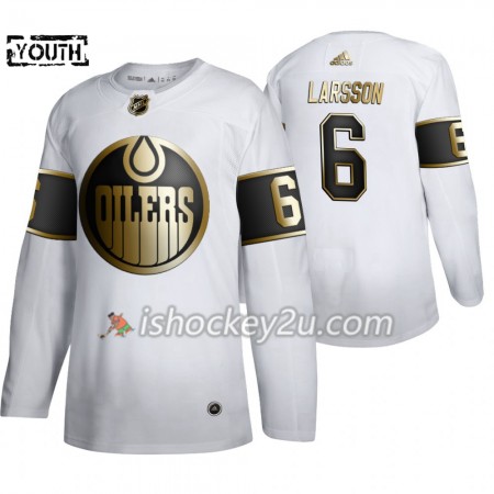 Børn NHL Edmonton Oilers Trøje Adam Larsson 6 Adidas 2019-20 Golden Edition Hvid Authentic Børn NHL Edmonton Oilers Trøje Adam Larsson 6 Adidas 2019-20 Golden Edition Hvid Authentic